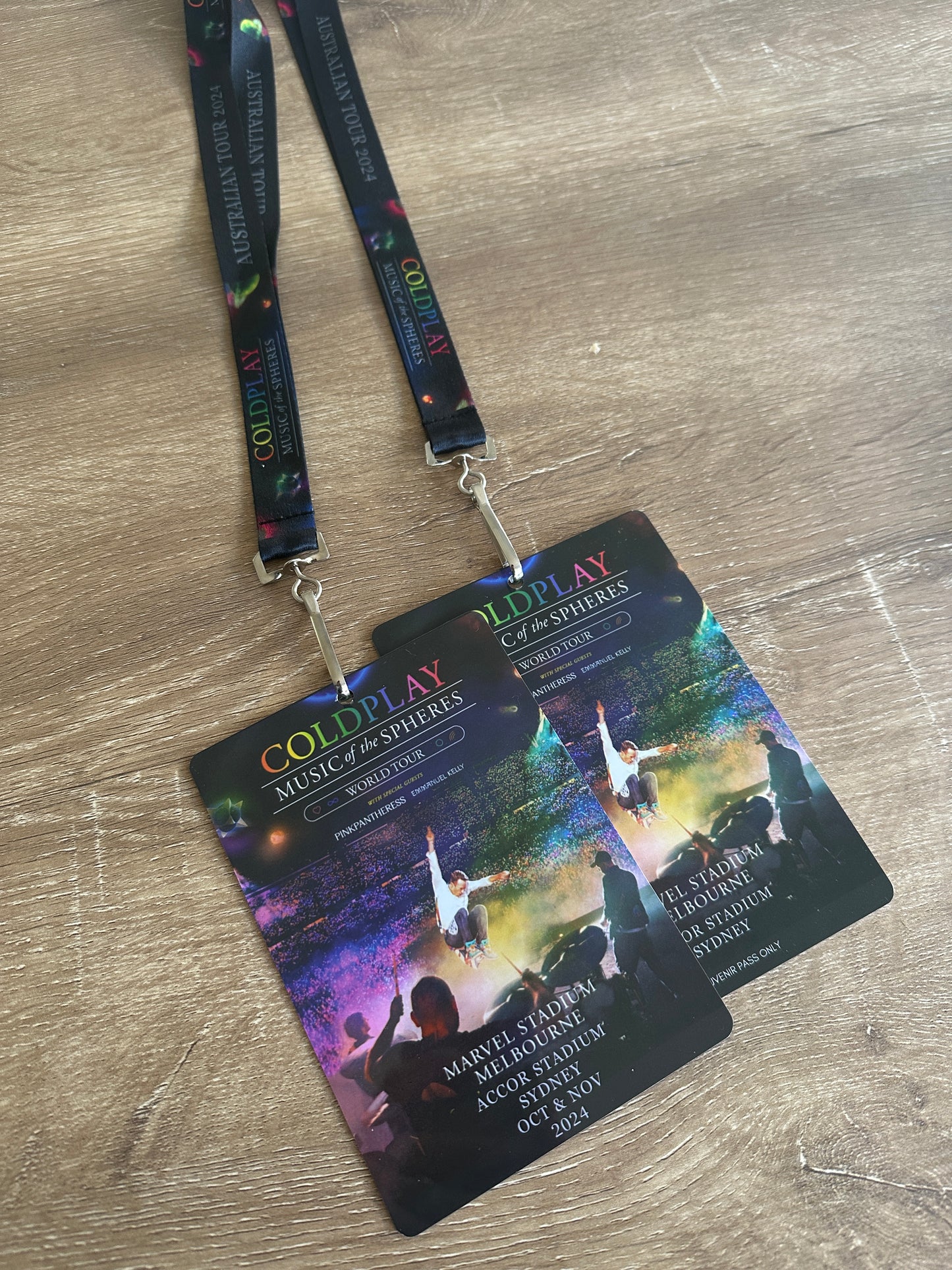 Coldplay Lanyard and Tour Laminate