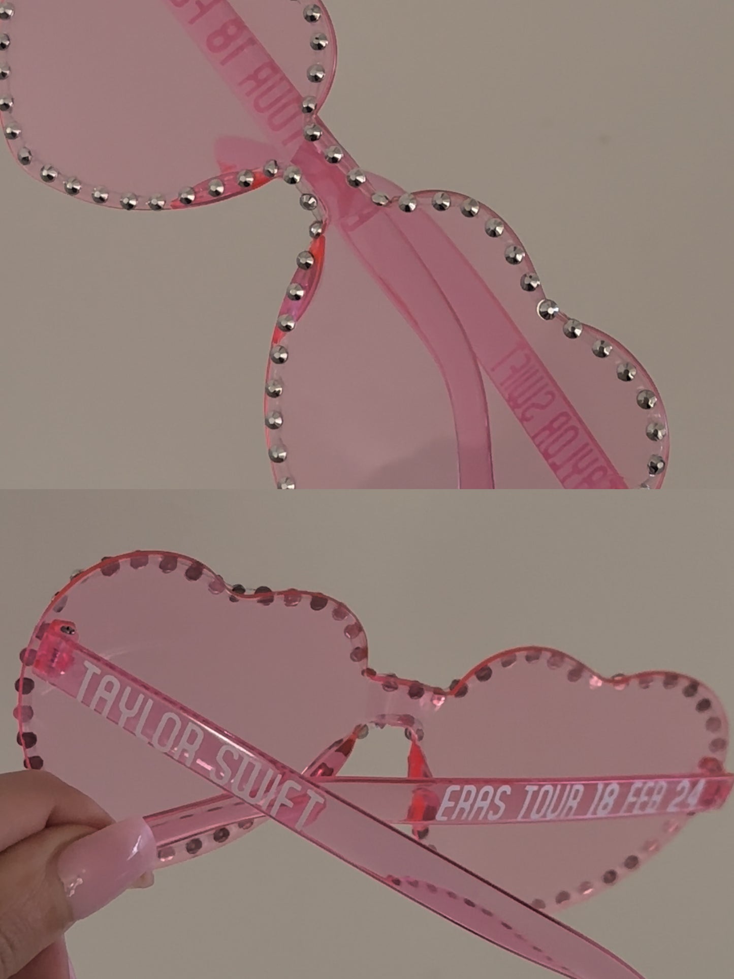 Customised Eras Tour Heart Glasses