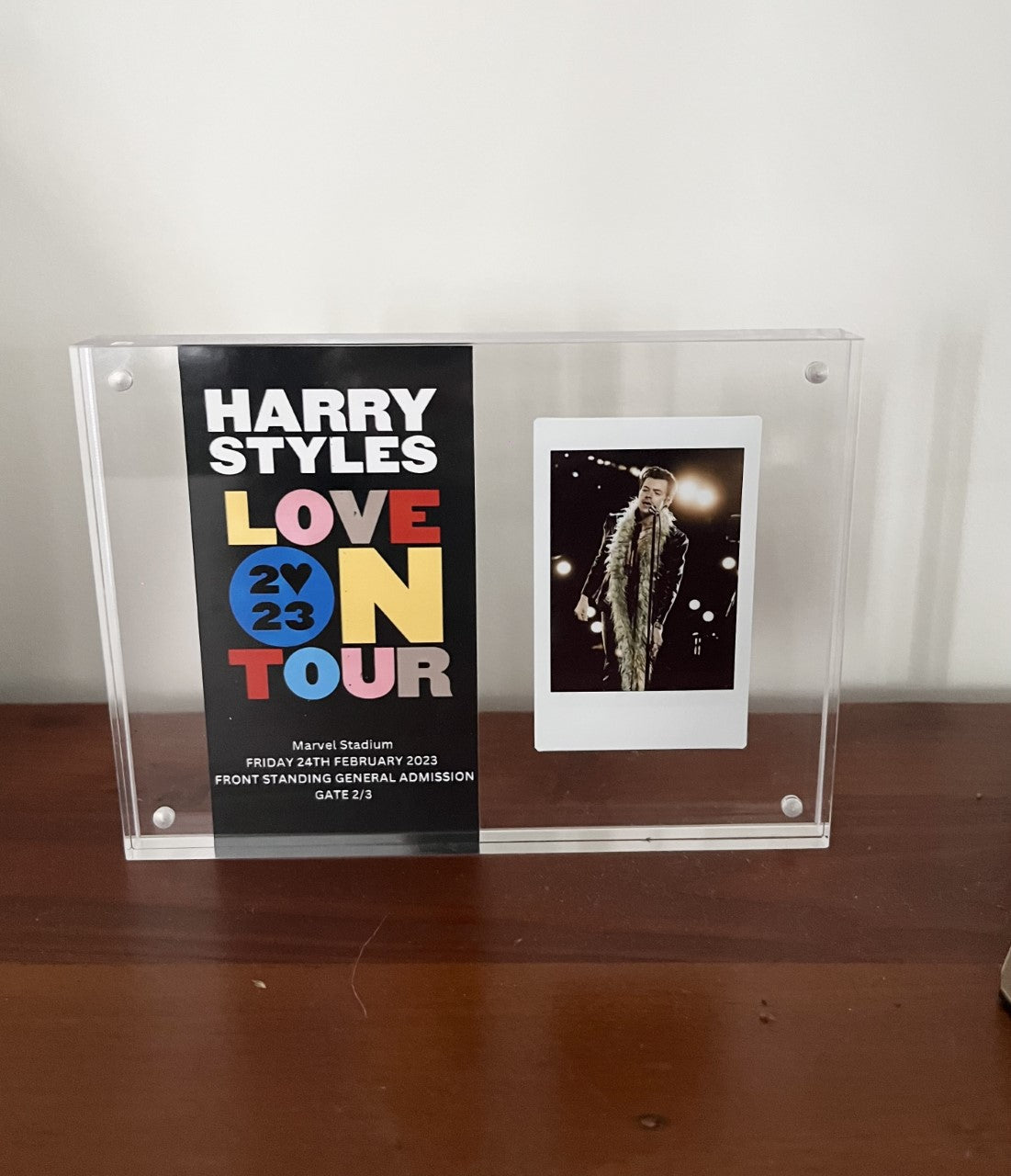 PERSONALISED HSLOT ACRYLIC POLAROID FRAME